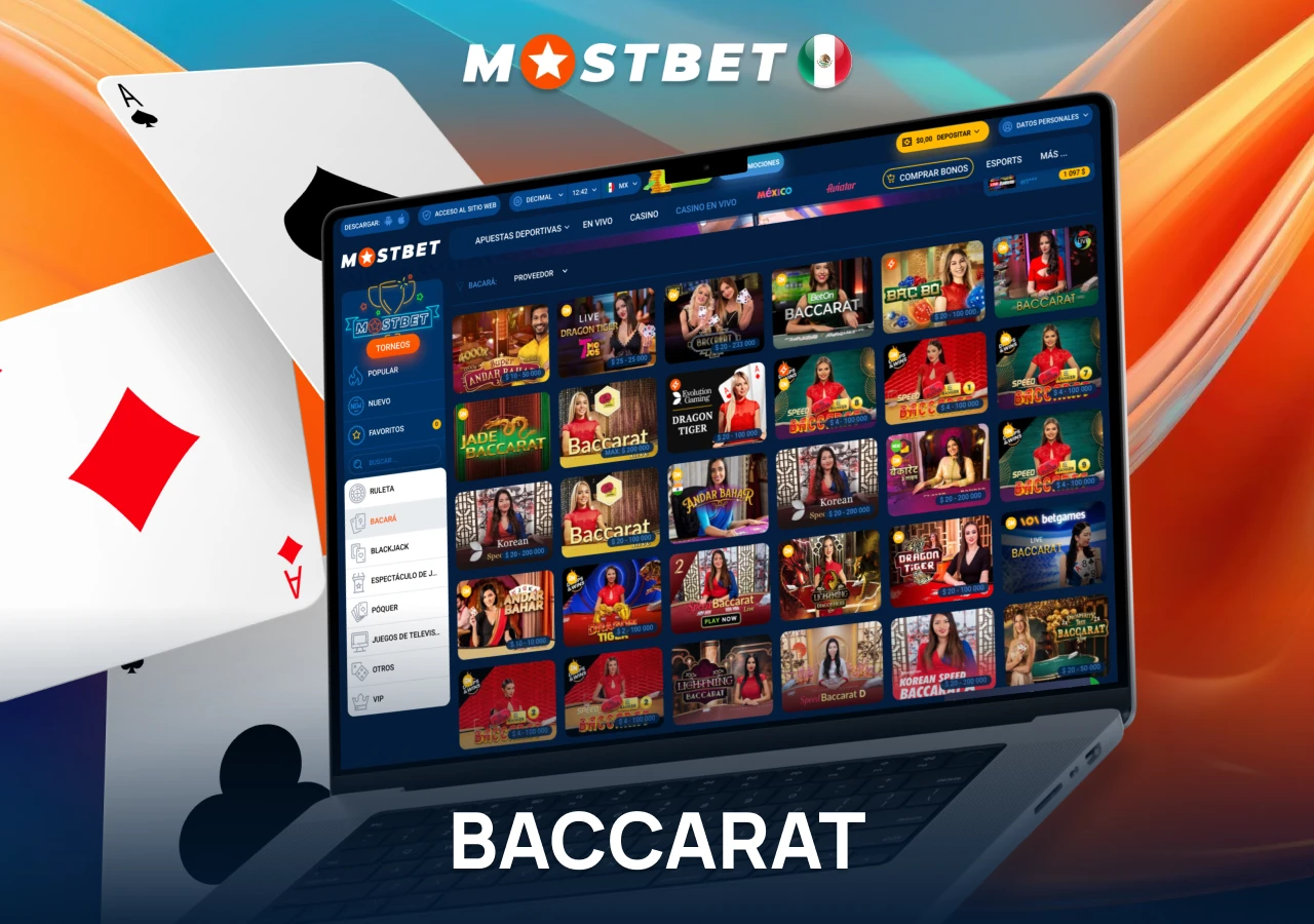 Juegos de baccarat disponibles en la plataforma de la casa de apuestas en México