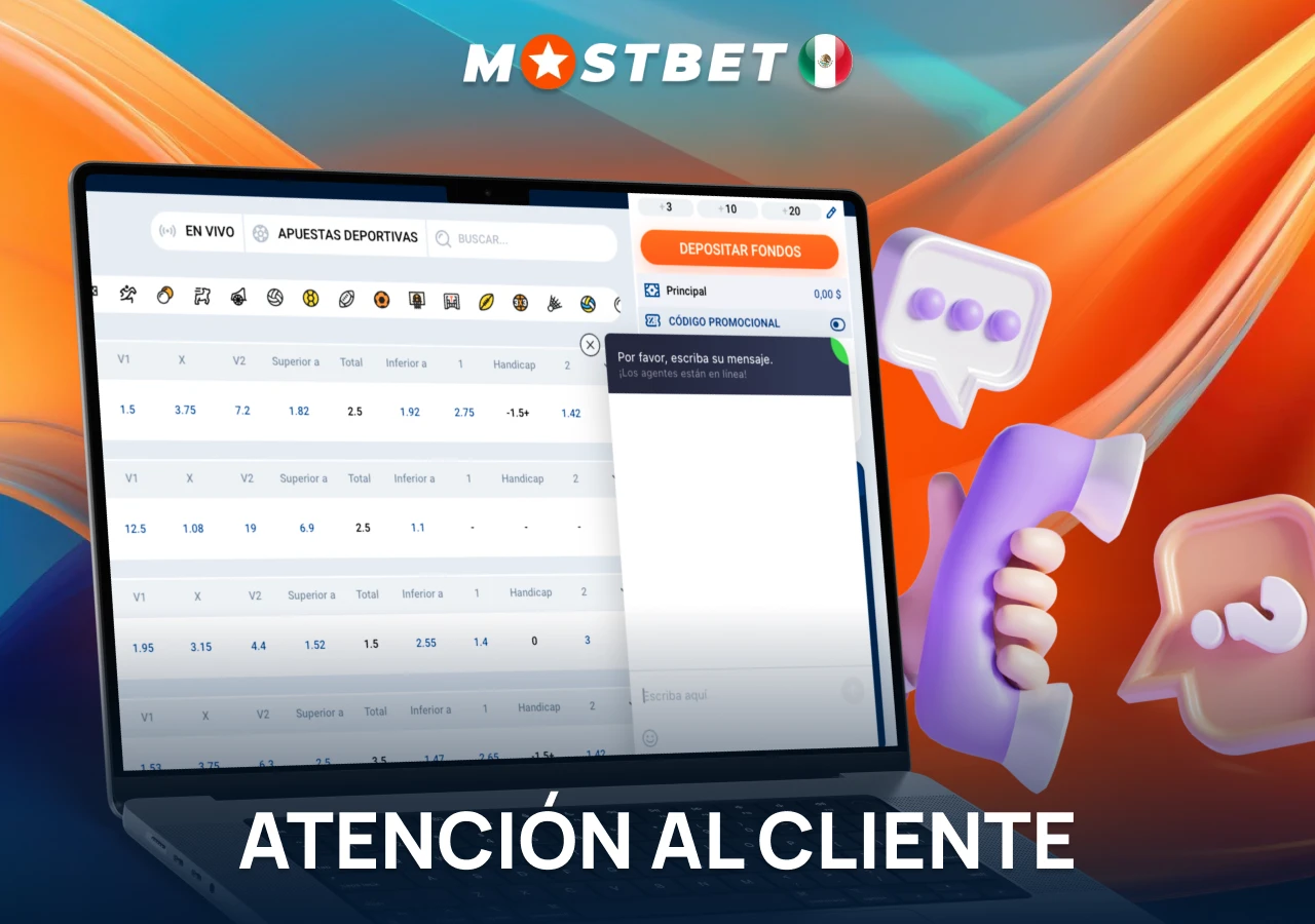 Atención al cliente en el casino online Mostbet.