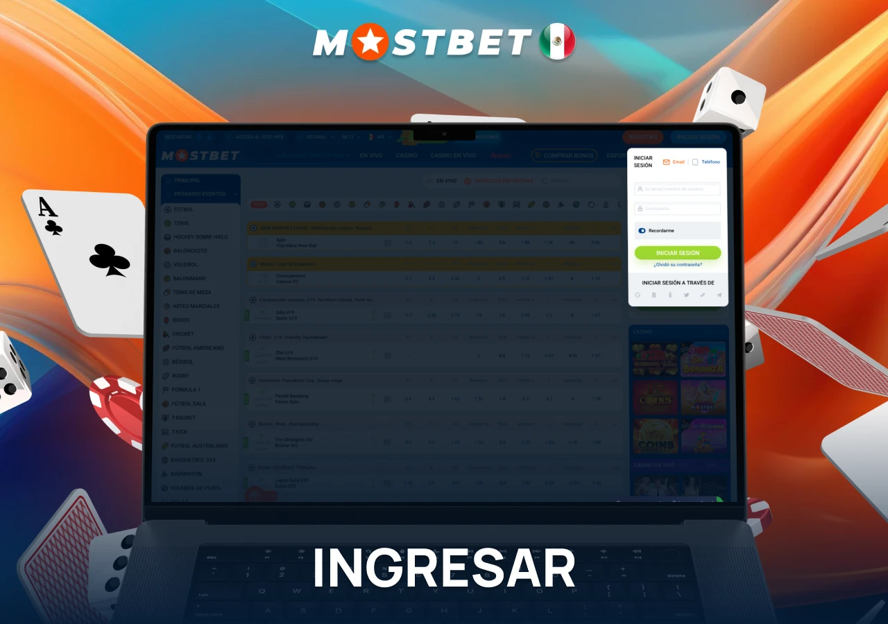 Accede a tu cuenta en la plataforma de apuestas en México.
